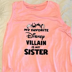 Disney villains themed tank top